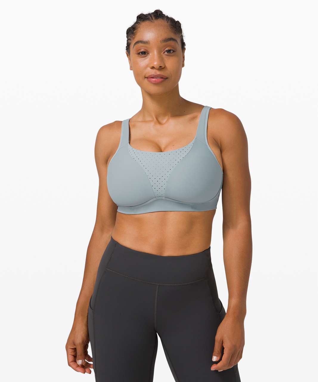 Lululemon Run Times High Support Sports Bra, Size 32E DD Blue New