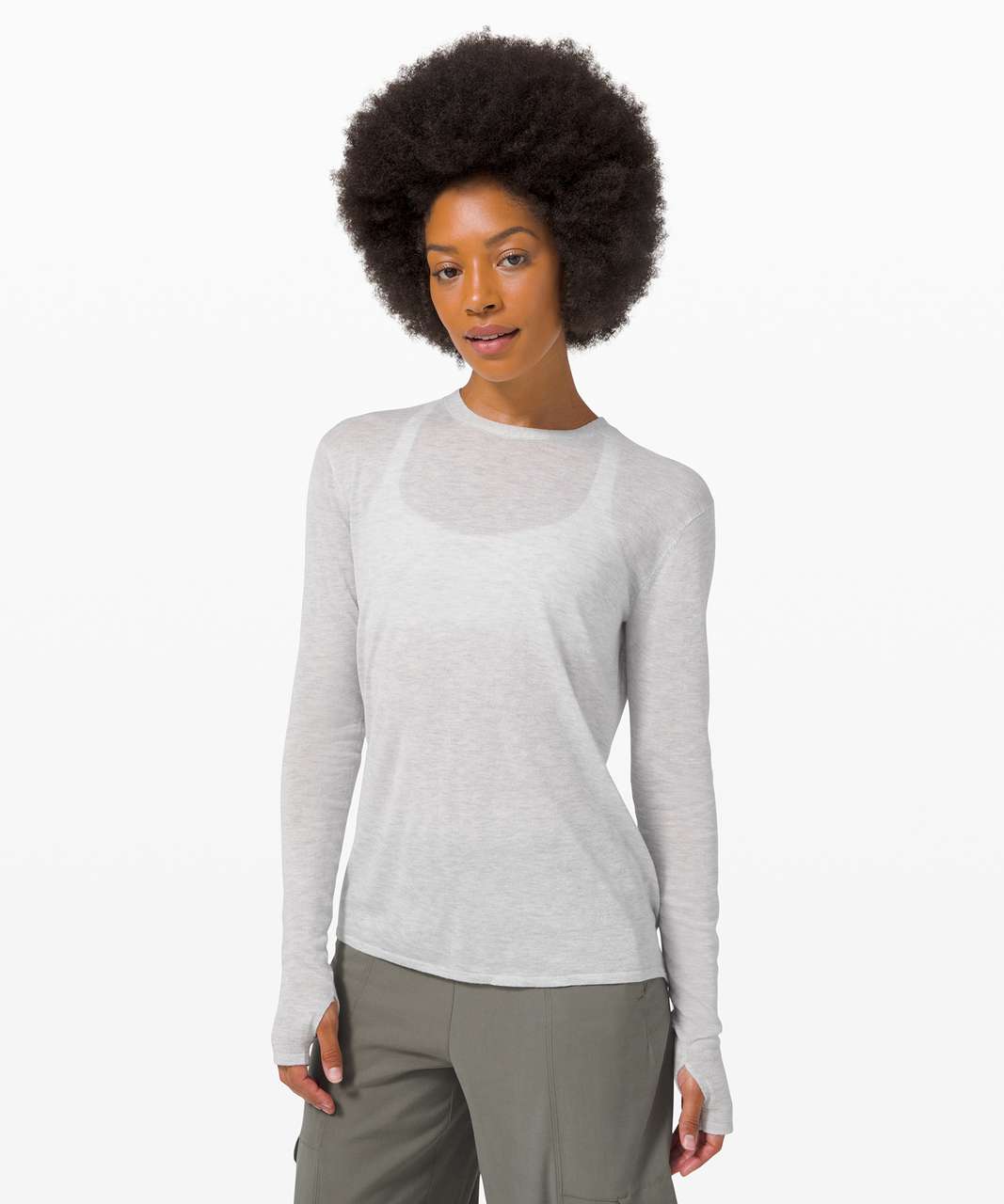 Lululemon Easy Days Long Sleeve - Heathered Core Ultra Light Grey