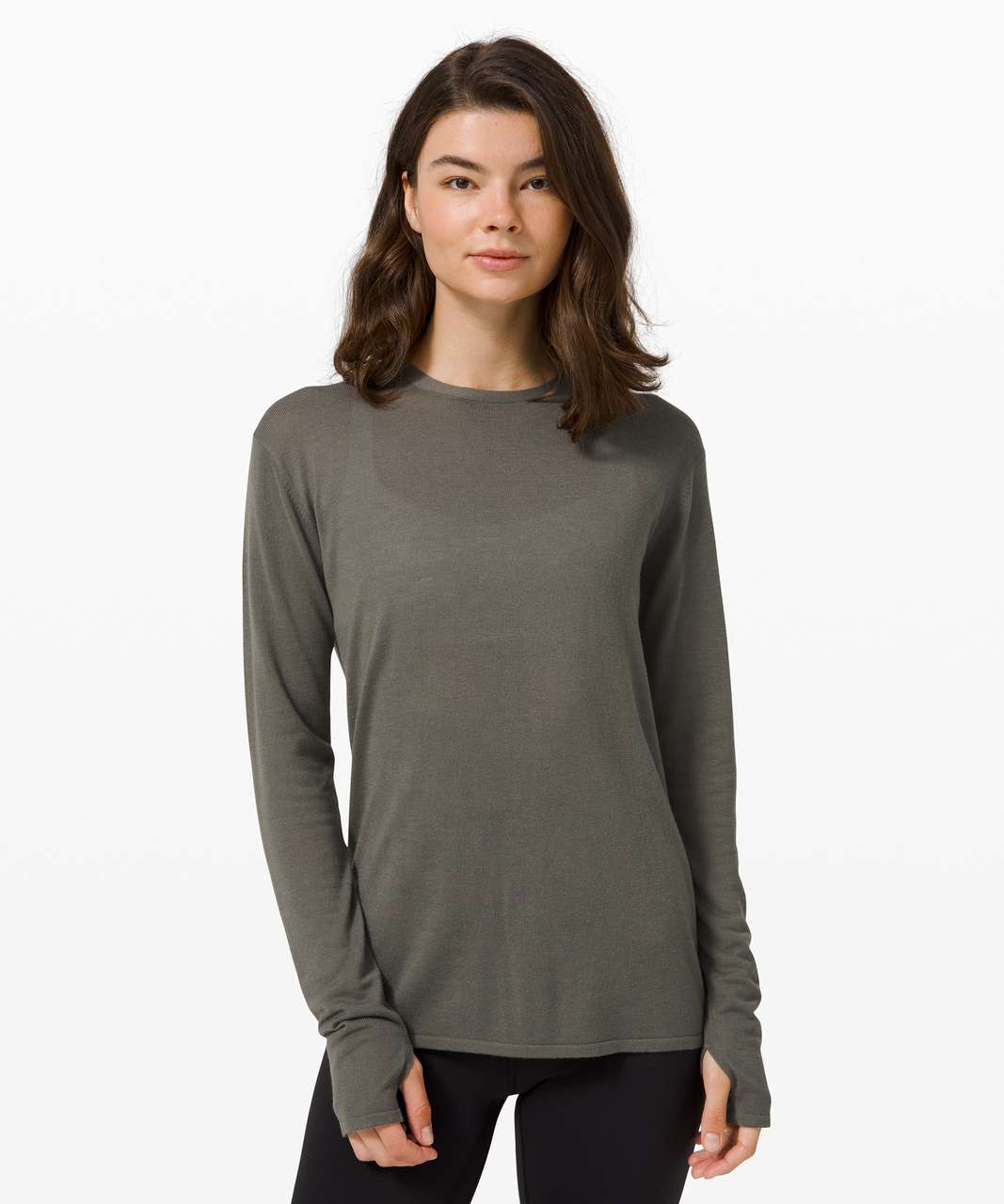 Lululemon Easy Days Long Sleeve - Grey Sage - lulu fanatics