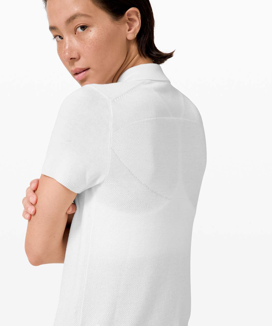 Lululemon City Calm Short Sleeve Sweater - White