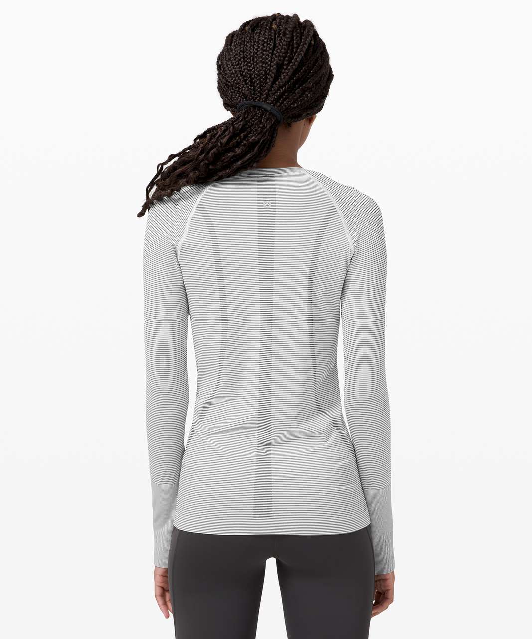 Lululemon Swiftly Tech Long Sleeve 2.0 - Tempo Stripe White / Black