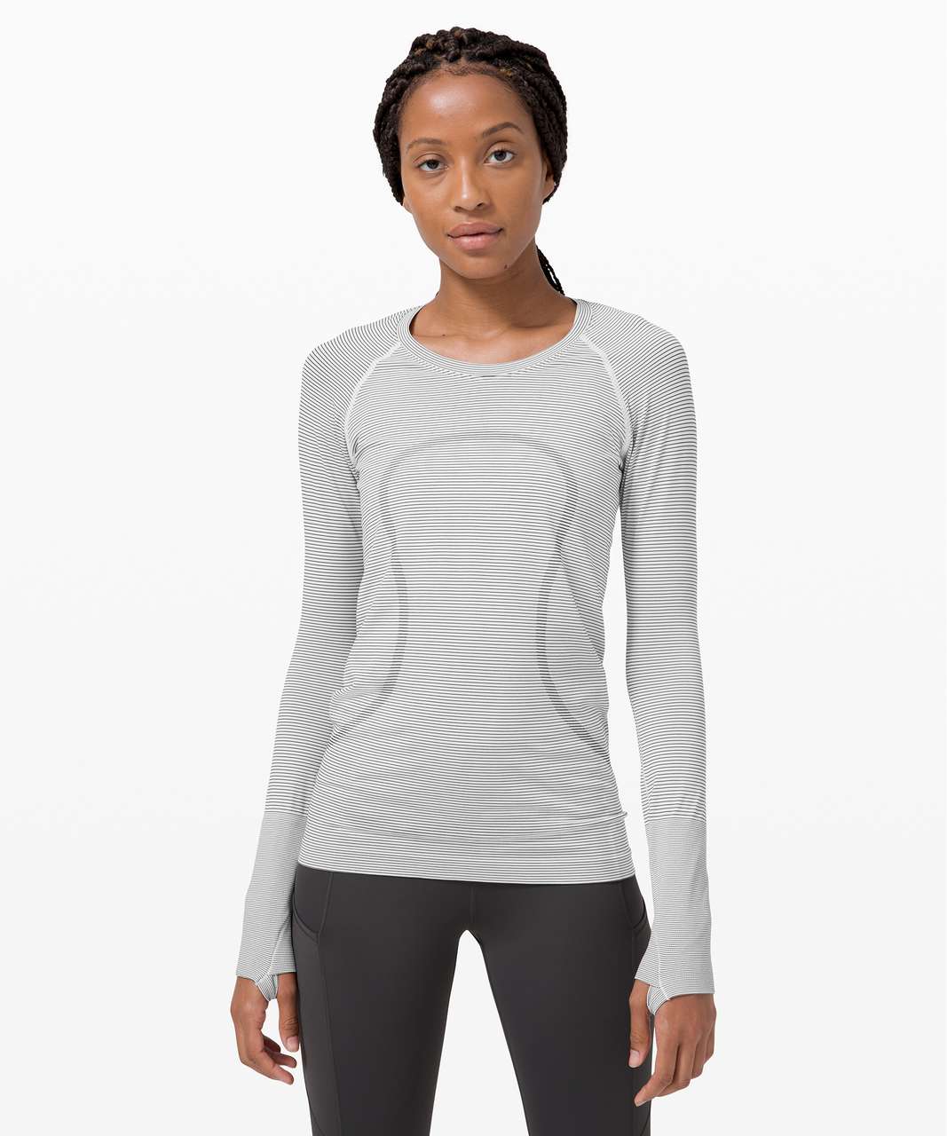 Lululemon Swiftly Tech Short Sleeve 2.0 - White / White / Black - lulu  fanatics