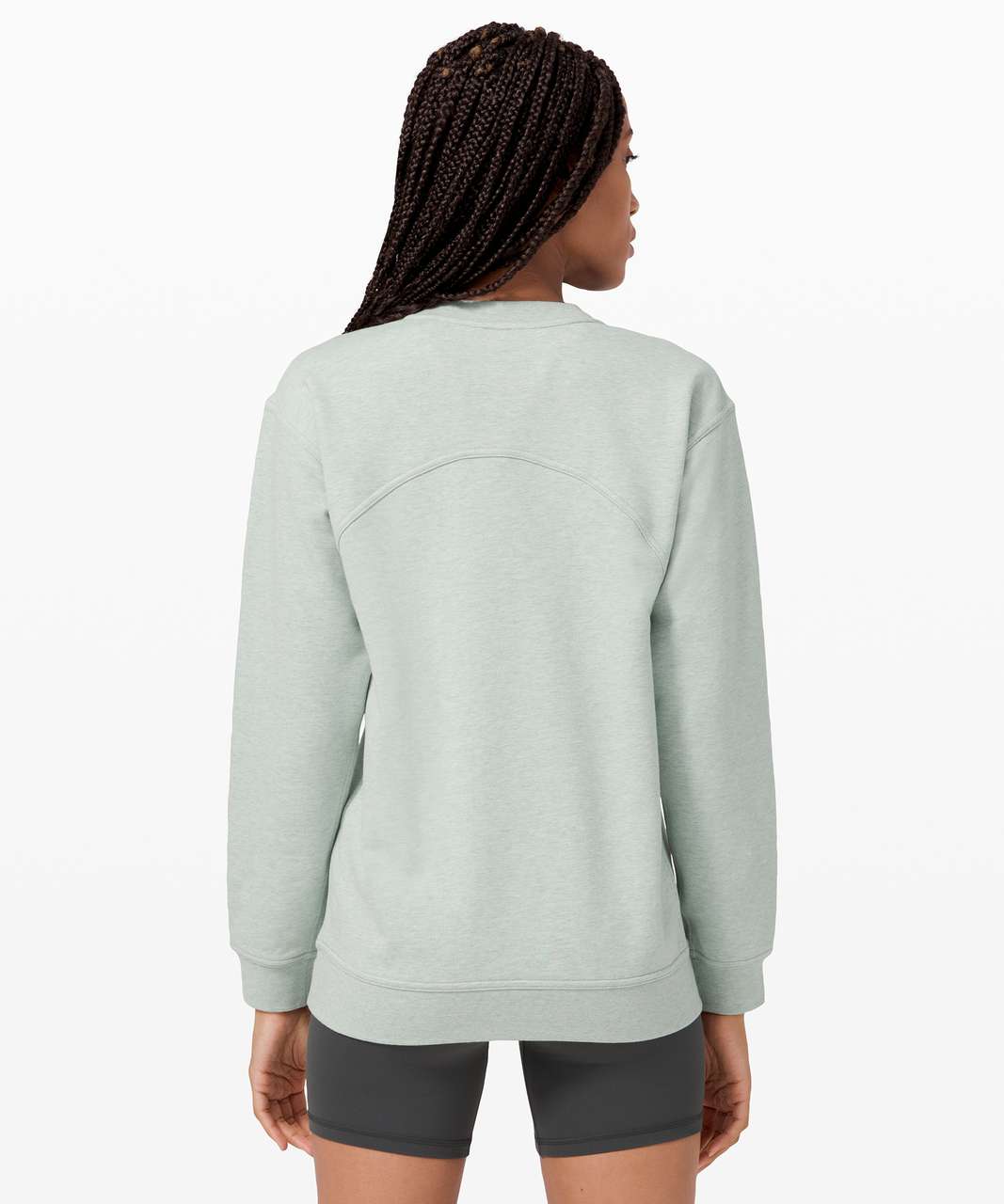 Lululemon sweatshirt ALL YOURS CREW TERRY Heathered Island Mist