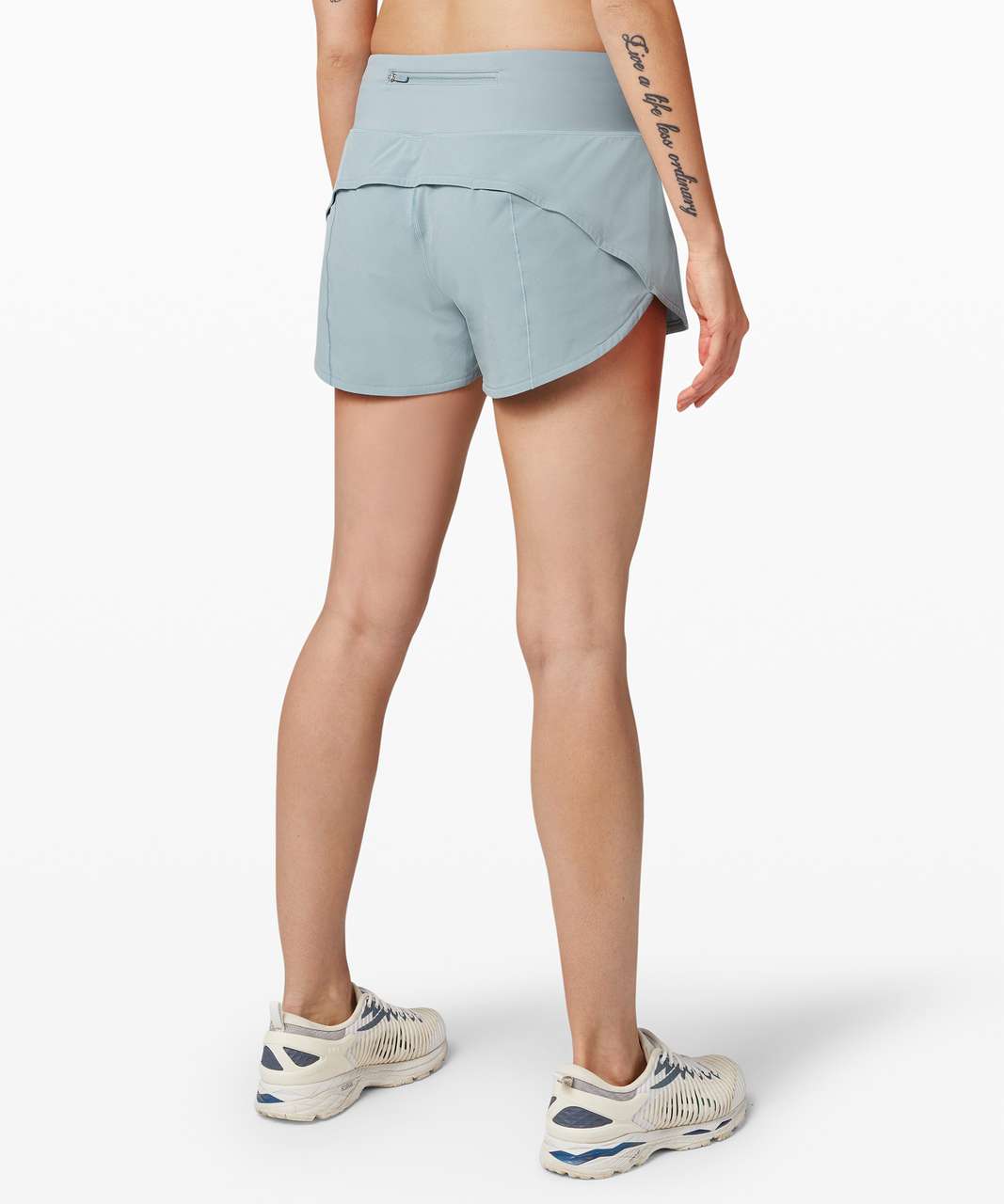 Lululemon Speed Up Short Long *4 Updated Fit - Blue Cast - lulu fanatics