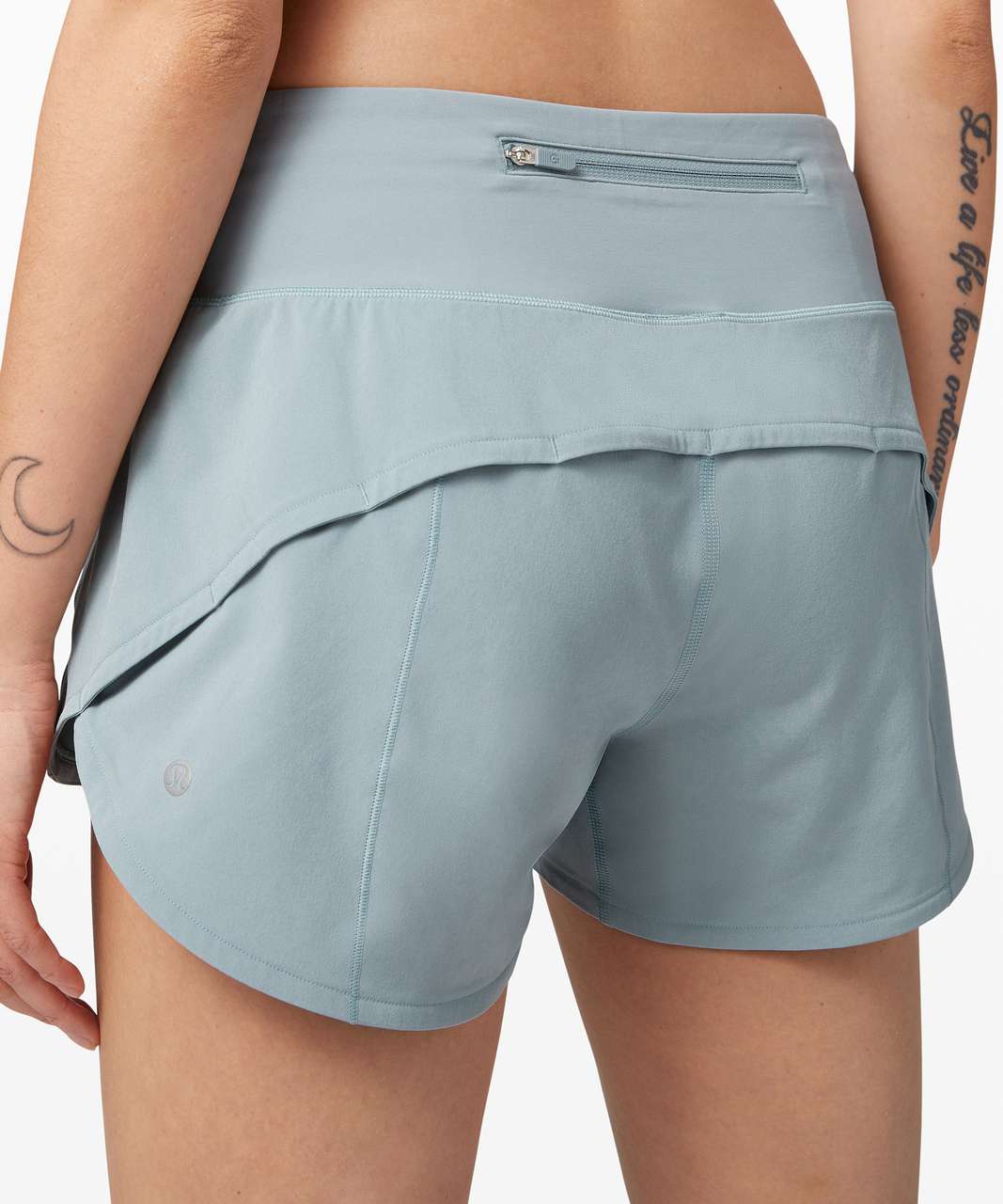 Lululemon Speed Up Short Long *4" Updated Fit - Blue Cast