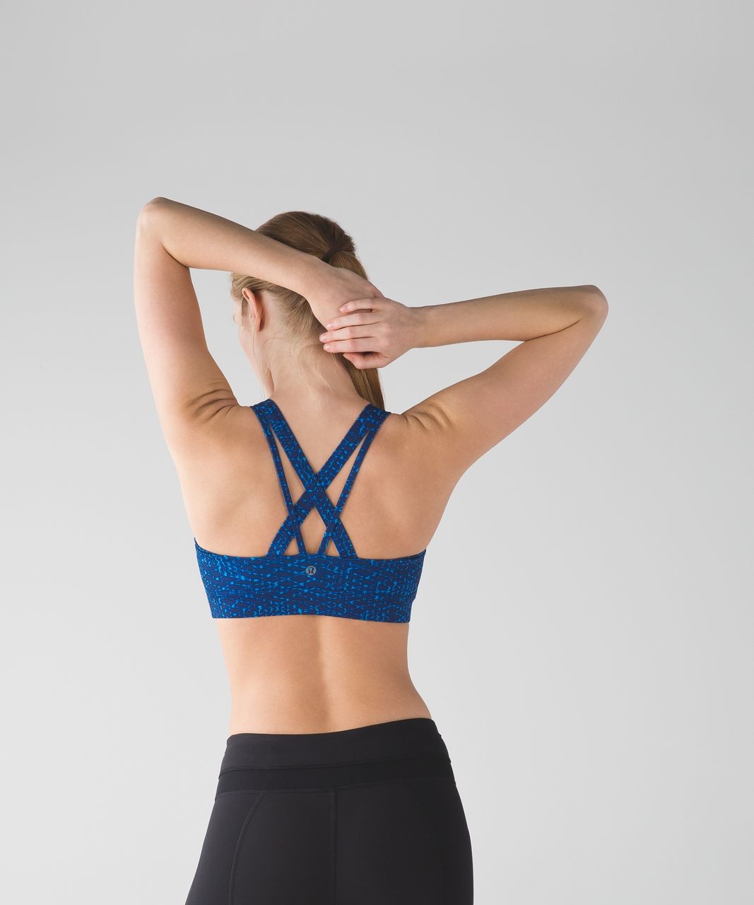 Lululemon Run For Days Bra II - Samba Snake Kayak Blue Hero Blue / Hero Blue