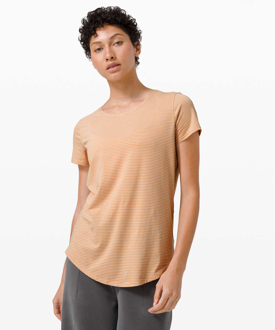 Lululemon Love Crew III - Hype Stripe Beech Wood White