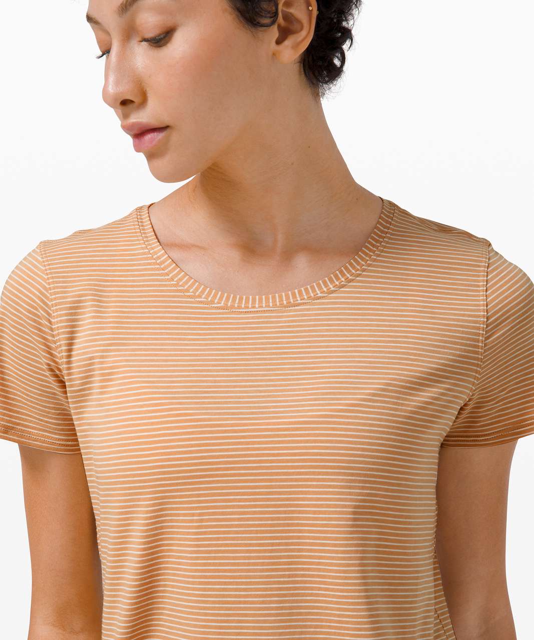 Lululemon Love Crew III - Hype Stripe Beech Wood White