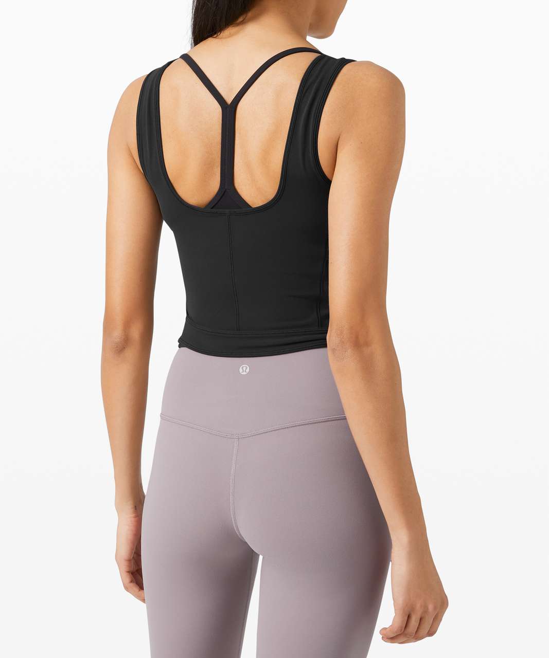 Lululemon Get Centred Crop Tank - Black - lulu fanatics