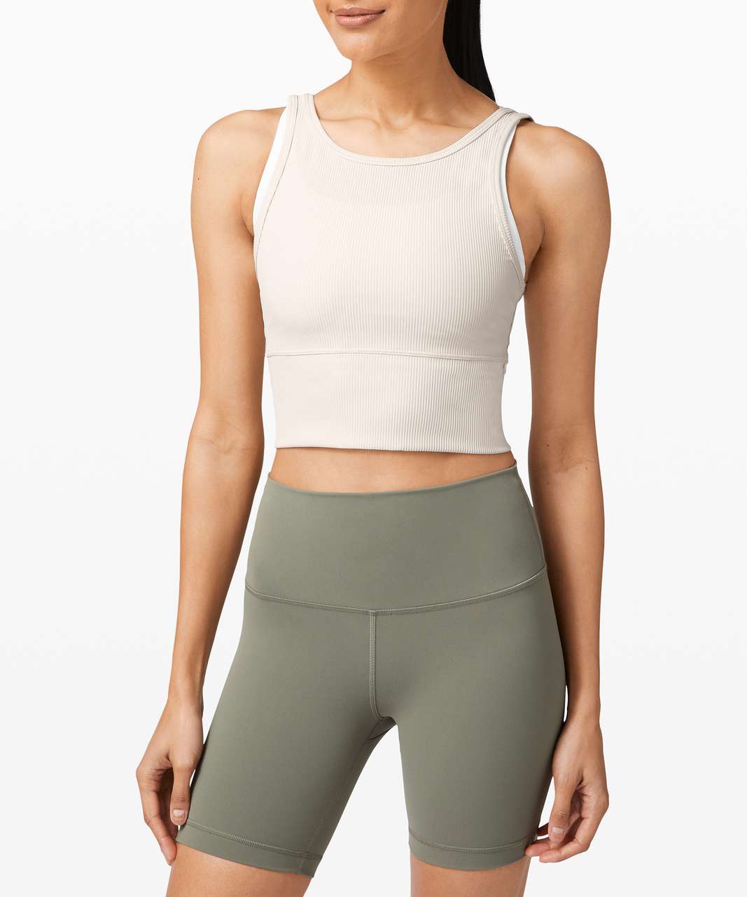 Lululemon Power Pivot Tank *Rib - Light Ivory