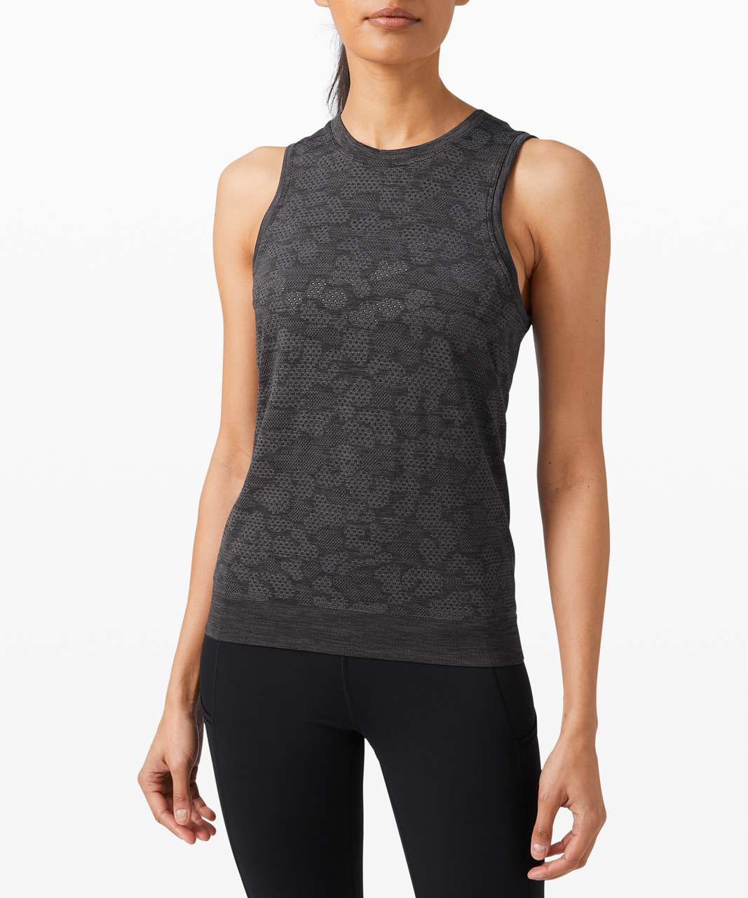 Lululemon Breeze By Muscle Tank - Polar Spots Titanium / Black