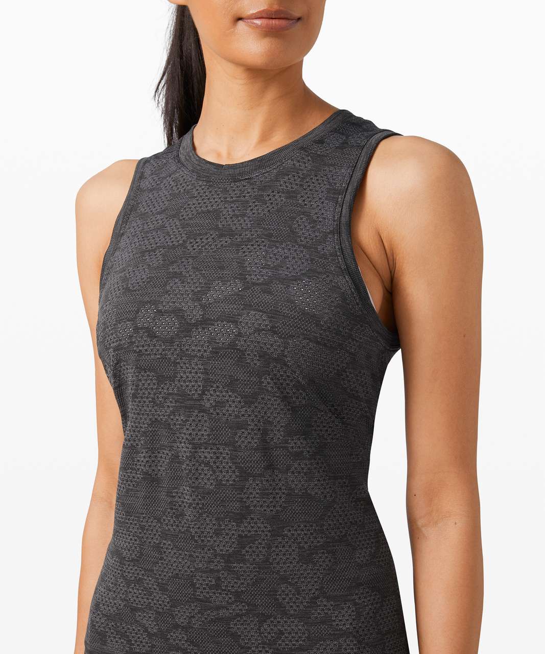 Lululemon Breeze By Muscle Tank - Polar Spots Titanium / Black