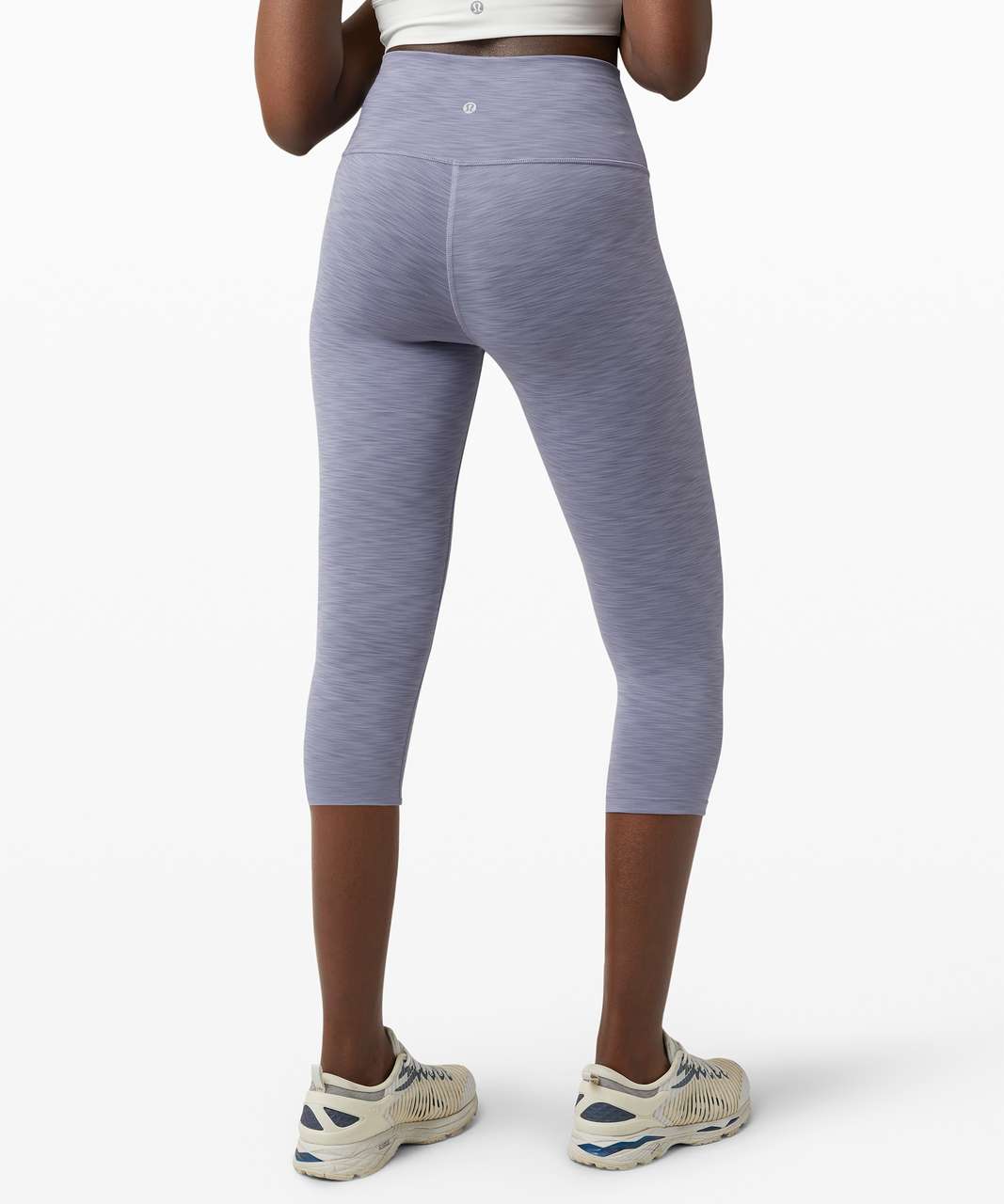 Lululemon Wunder Train High-Rise Crop 21 - Heathered Peri Purple - lulu  fanatics