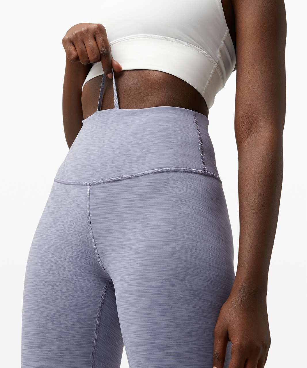 Lululemon Wunder Train High-Rise Crop 21" - Heathered Peri Purple