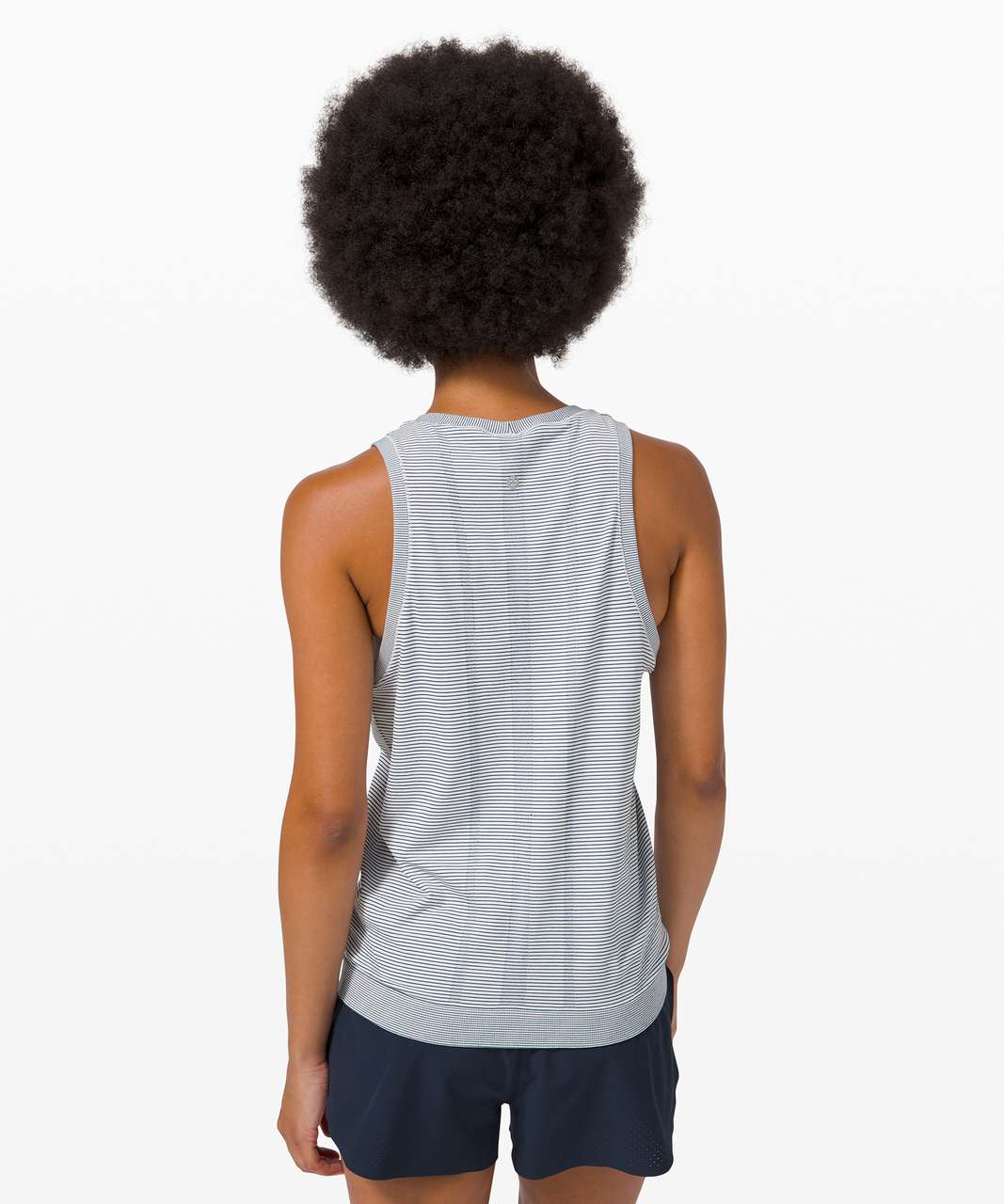 Lululemon Swiftly Relaxed Tank - Tempo Stripe White / True Navy