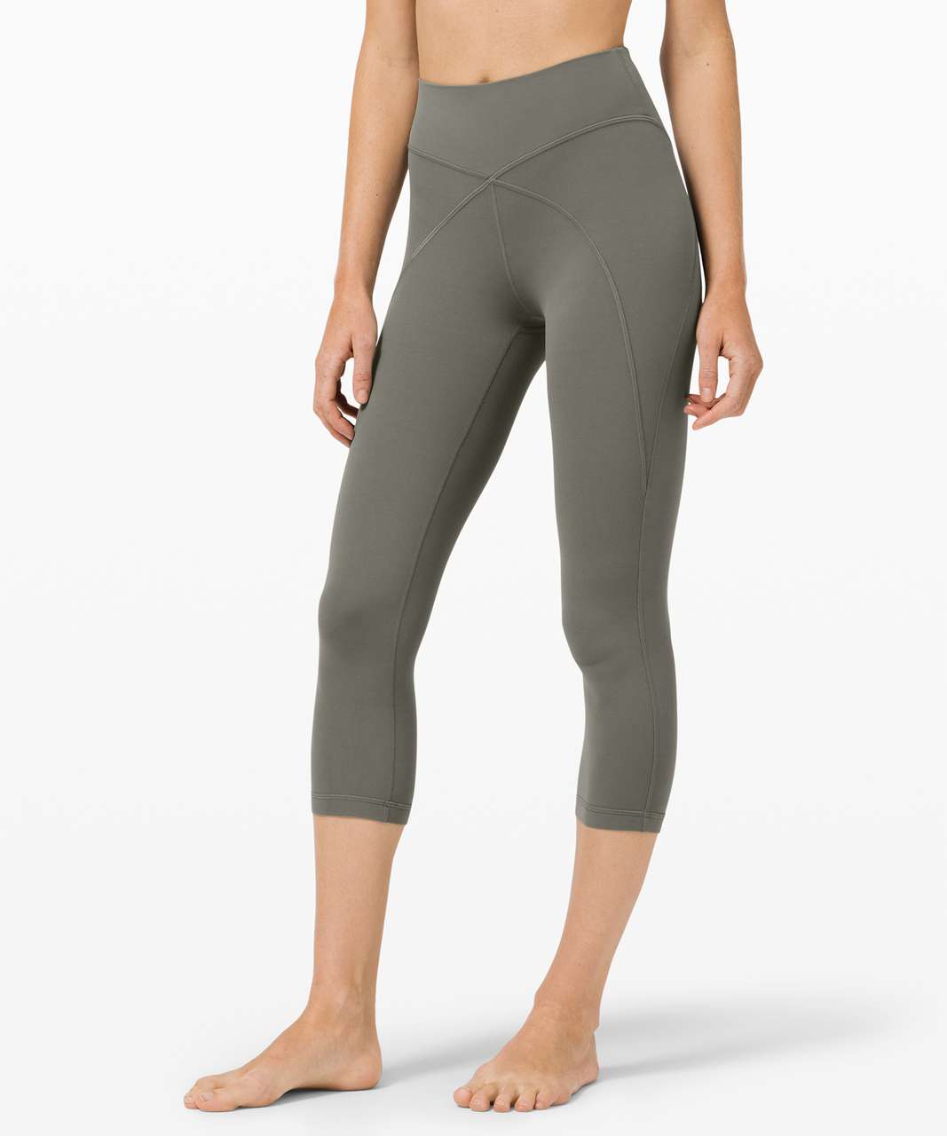 Lululemon Get Centred High Rise Crop 21" - Grey Sage