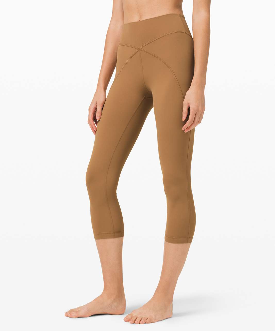 Lululemon Get Centred High Rise Crop 21 - Saddle Brown - lulu