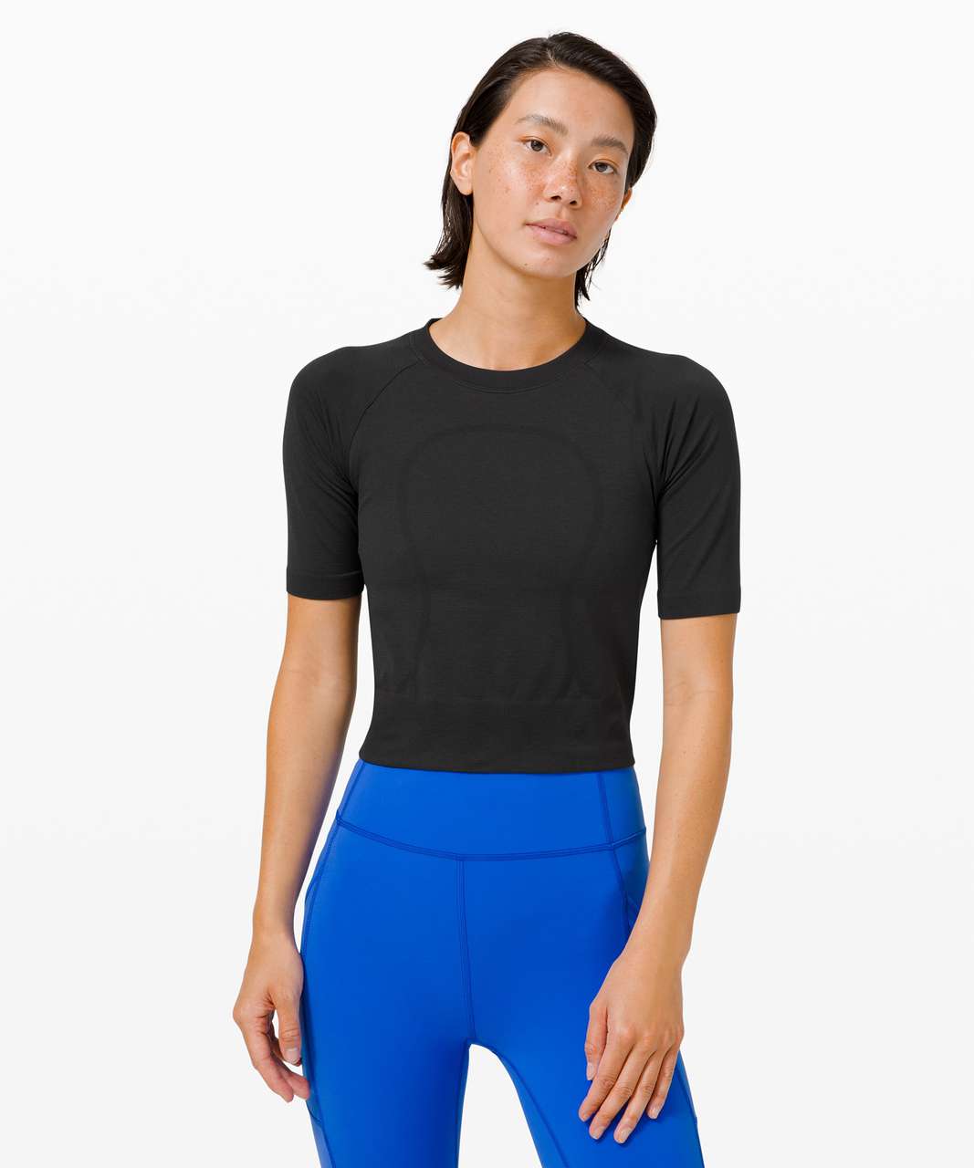 Lululemon Swiftly Train Short Sleeve 2.0 - Black / Black