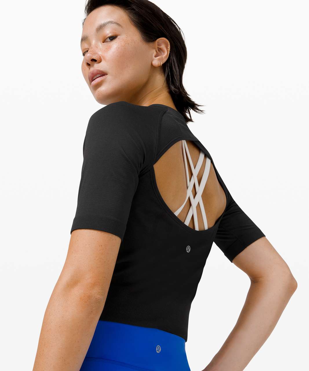 Lululemon Swiftly Train Short Sleeve 2.0 - Black / Black