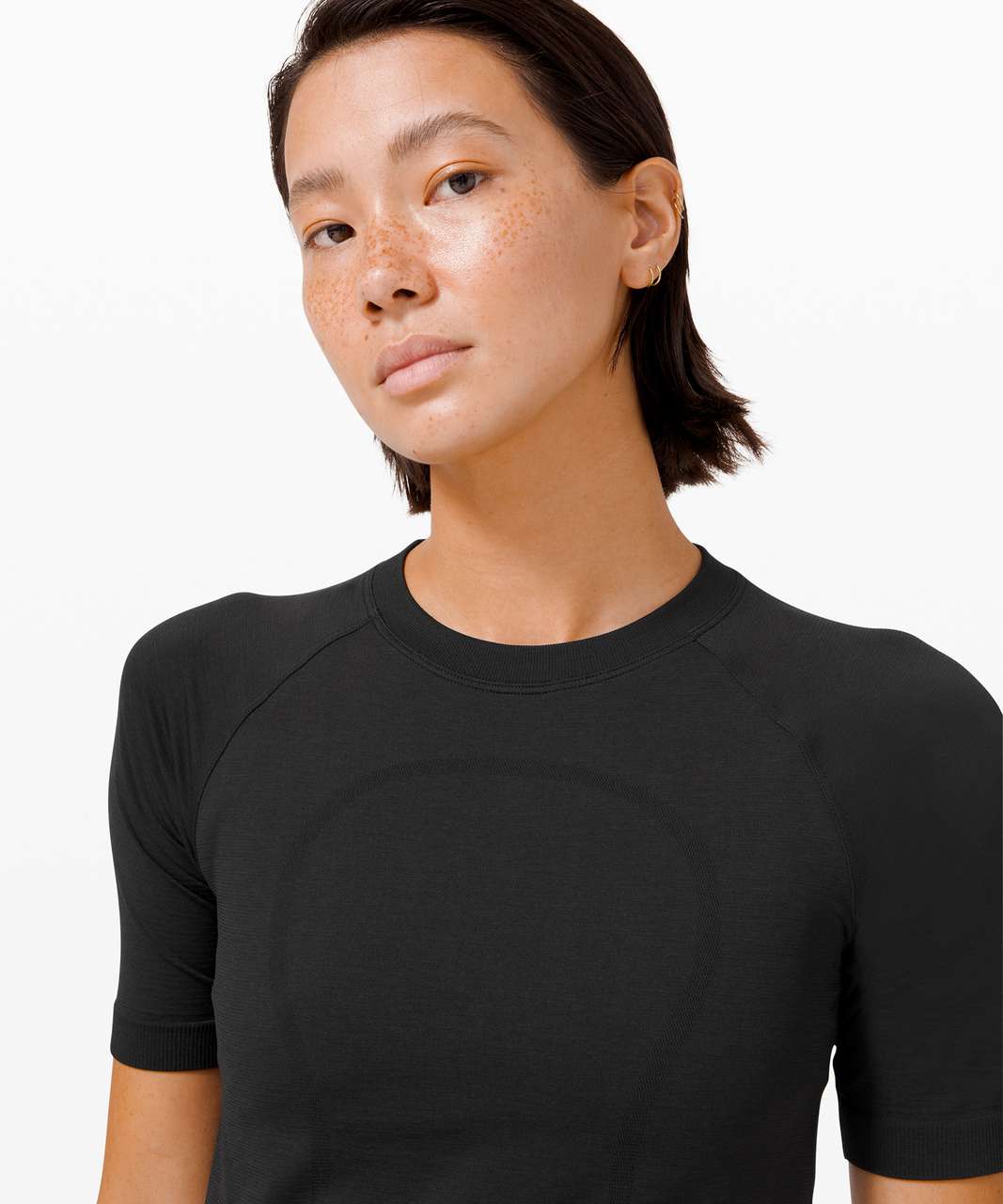 Lululemon Swiftly Train Short Sleeve 2.0 - Black / Black - lulu fanatics