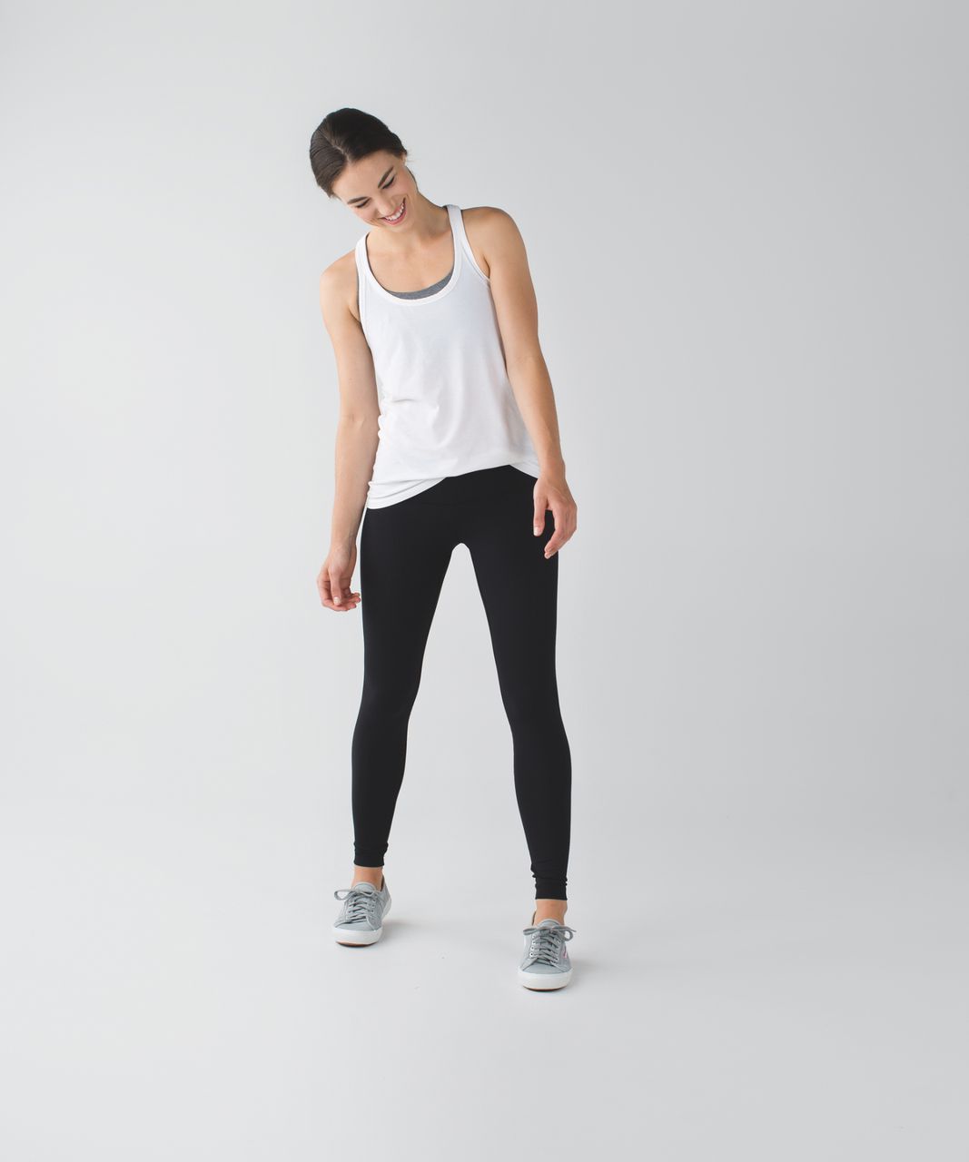 Lululemon Wunder Under Pant - Herringbone Black Swan / Black - lulu fanatics