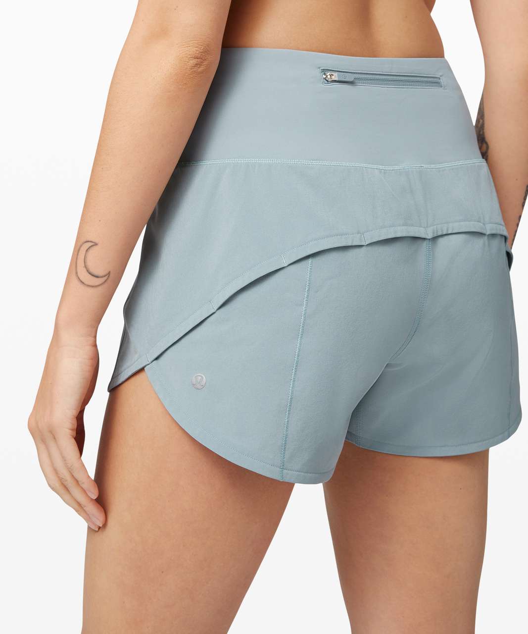 NEW Women Lululemon Speed Up High-Rise Lined Short 4 Blue Chill Size 8 &  10