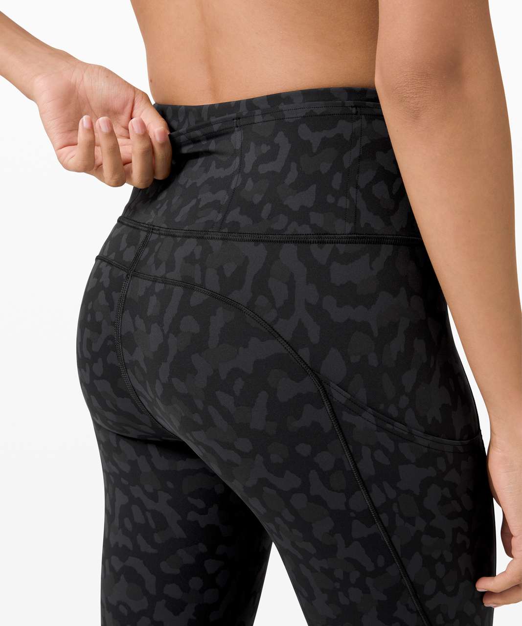 Lululemon Fast and Free Crop II 19 *Non-Reflective - Formation Camo Deep  Coal Multi - lulu fanatics