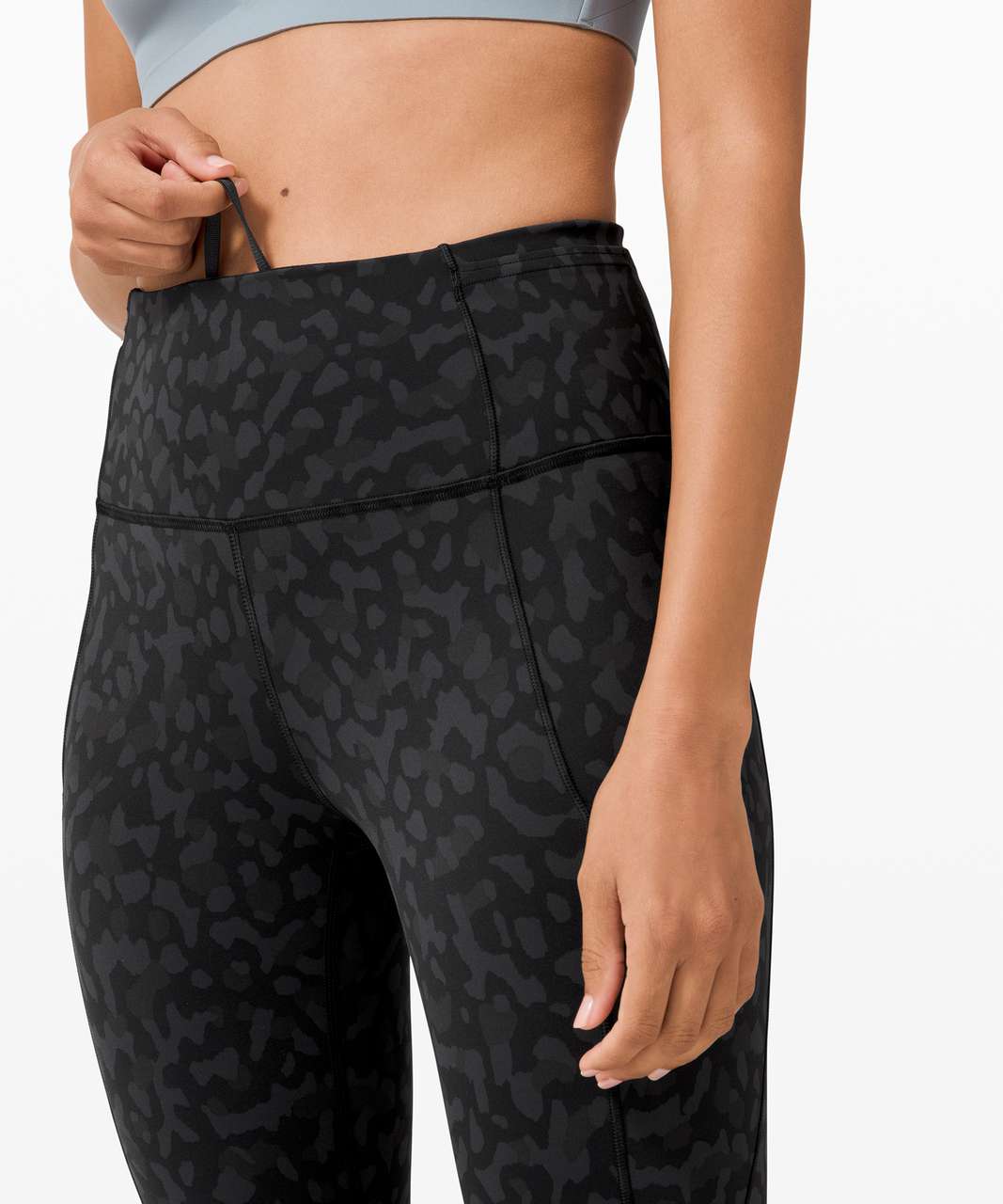 Lululemon Fast and Free Crop II 19 *Non-Reflective - Formation Camo Deep  Coal Multi - lulu fanatics