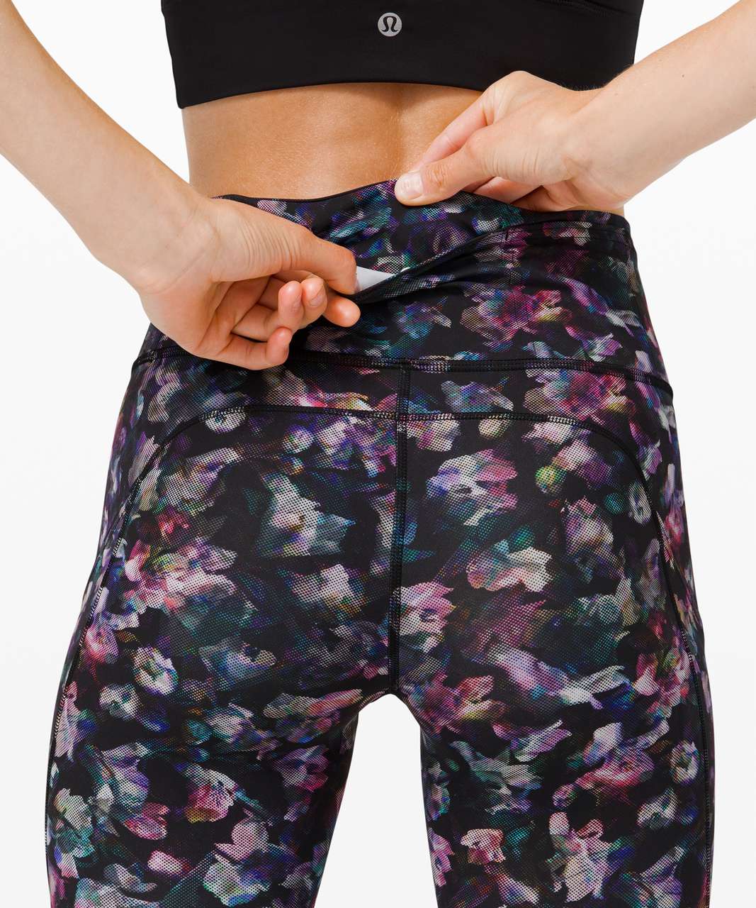 Lululemon Fast & Free 7/8 Tight II *Nulux 25 - Vivid Vision Multi Black -  lulu fanatics