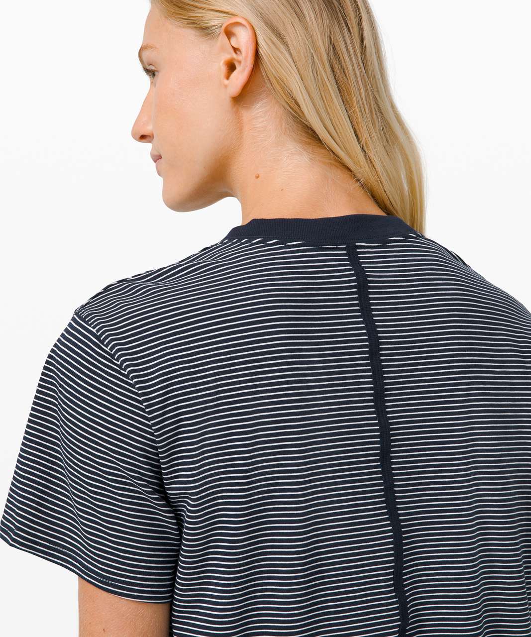 Lululemon All Yours Boyfriend Tee - Hype Stripe True Navy White