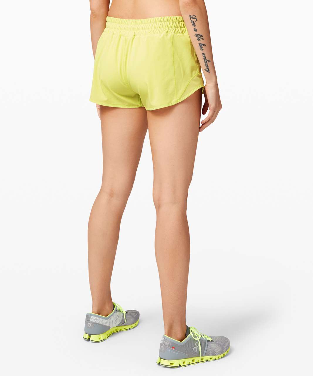 NEW Lululemon Hotty Hot High-Rise Lined Short 4 Electric Lemon