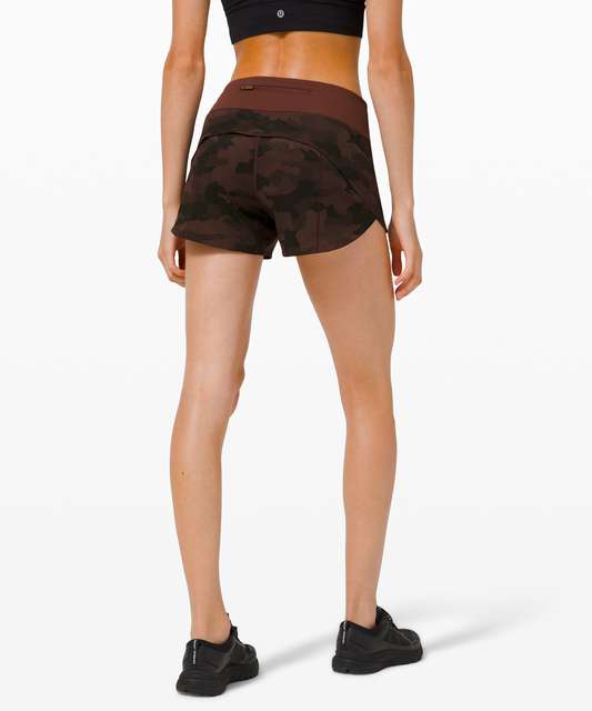 NEW LULULEMON Speed Up 2.5 Short 4 Incognito Camo Multi Grey