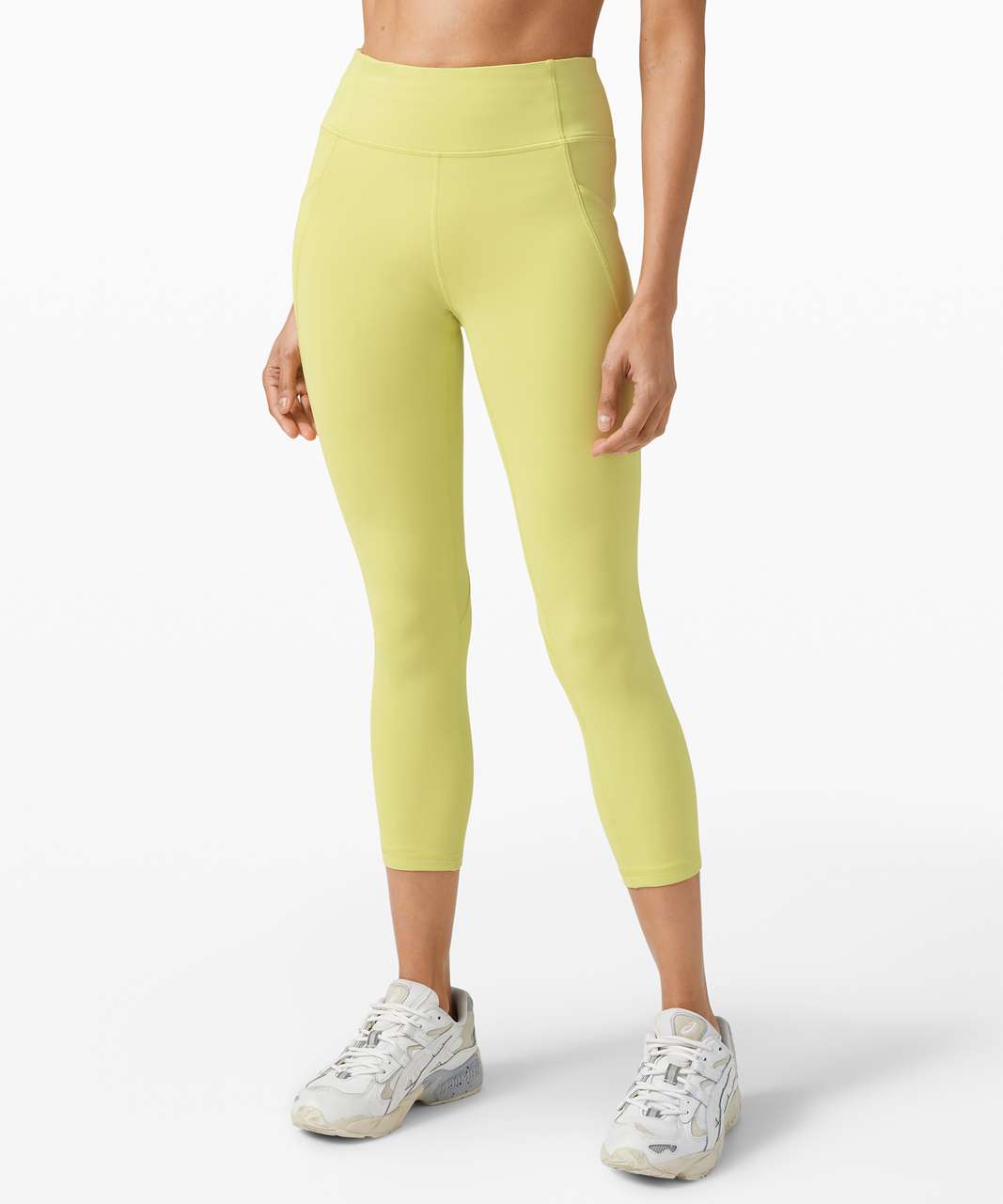 Lululemon Time To Sweat Crop 23 - Lemon Vibe - lulu fanatics