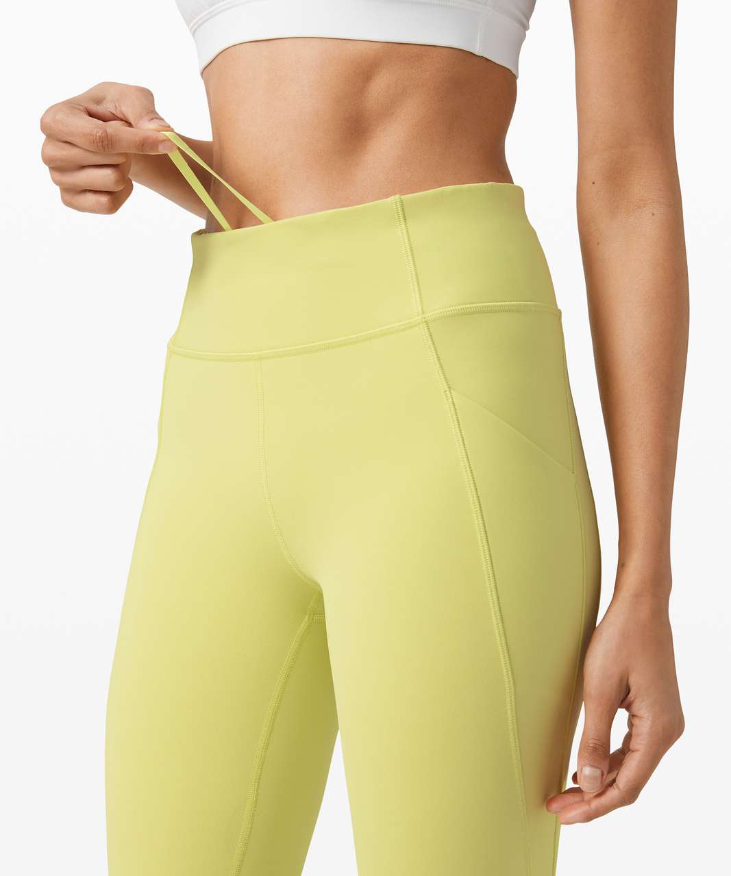 Lululemon Time To Sweat Crop 23 - Lemon Vibe - lulu fanatics