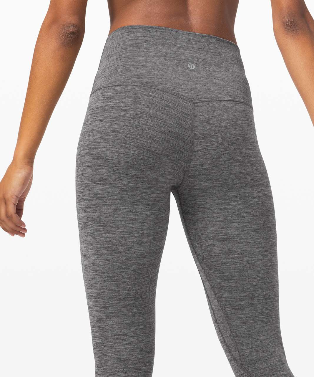 Lululemon Align High Rise Crop 17 - Heathered Black - lulu fanatics