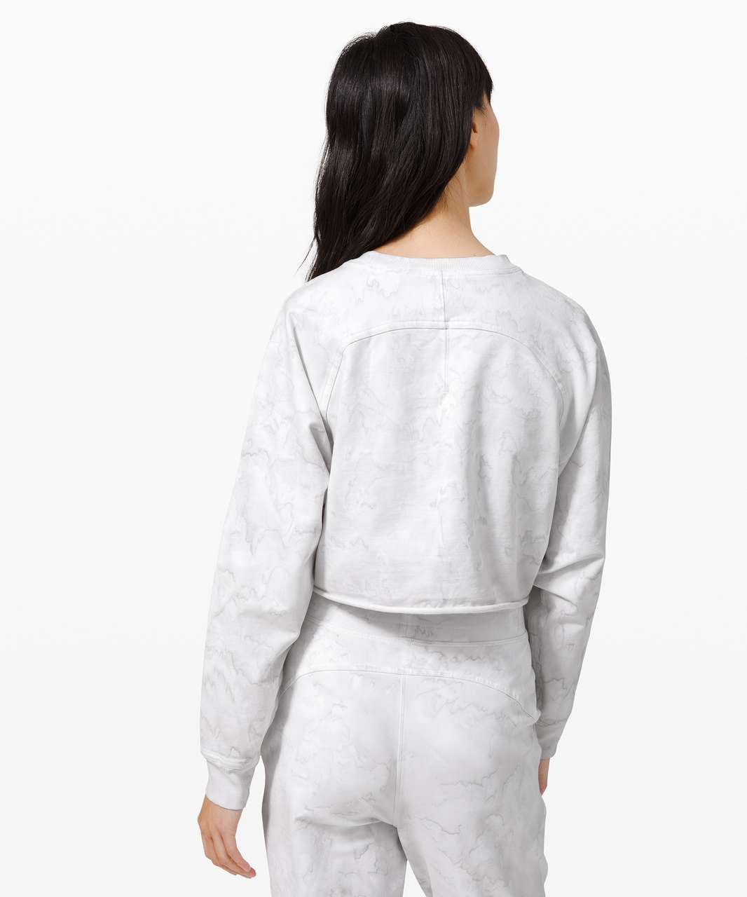 Lululemon LA Pullover Crew - Watercolor Wash White / Stargaze