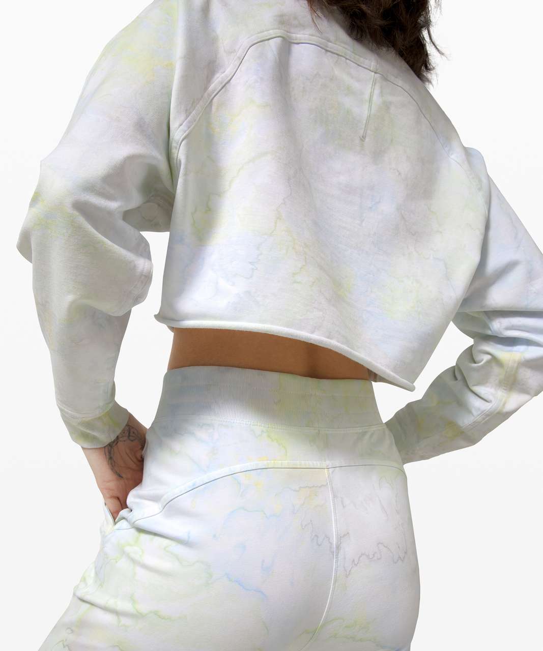 Lululemon LA Pullover Crew - Watercolor Wash White / Stargaze / Daydream / Key Lime