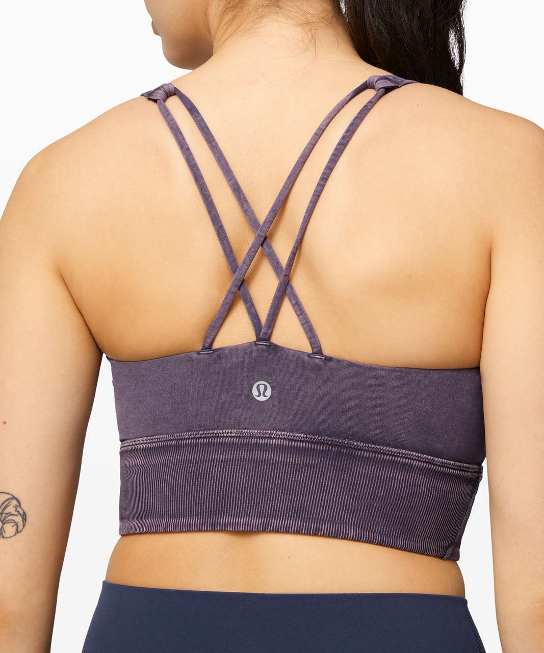 Lululemon Free To Be Bra Long Line *Rib - Snow Wash Midnight Orchid