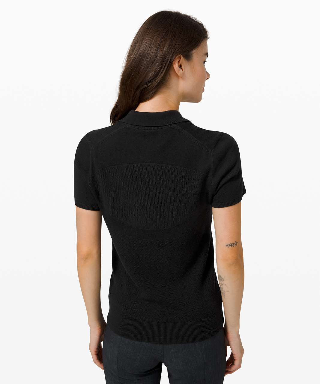 Lululemon City Calm Short Sleeve Sweater - Black