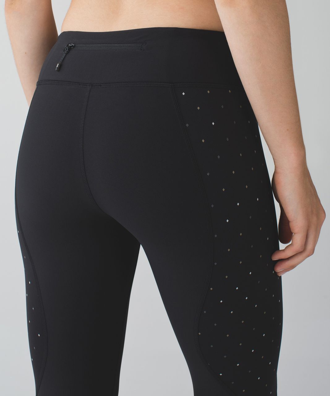 Lululemon Tight Stuff Tight (Reflective) Sz 4 Metallic Dot