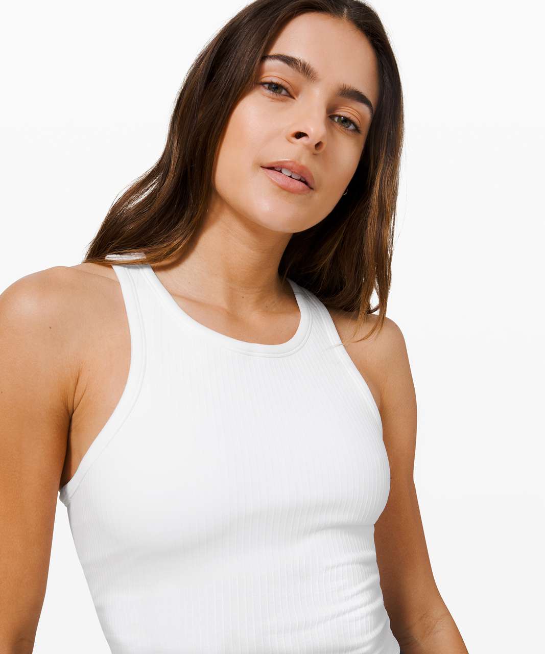 Lululemon Ebb To Street Racerback Crop Tank - White