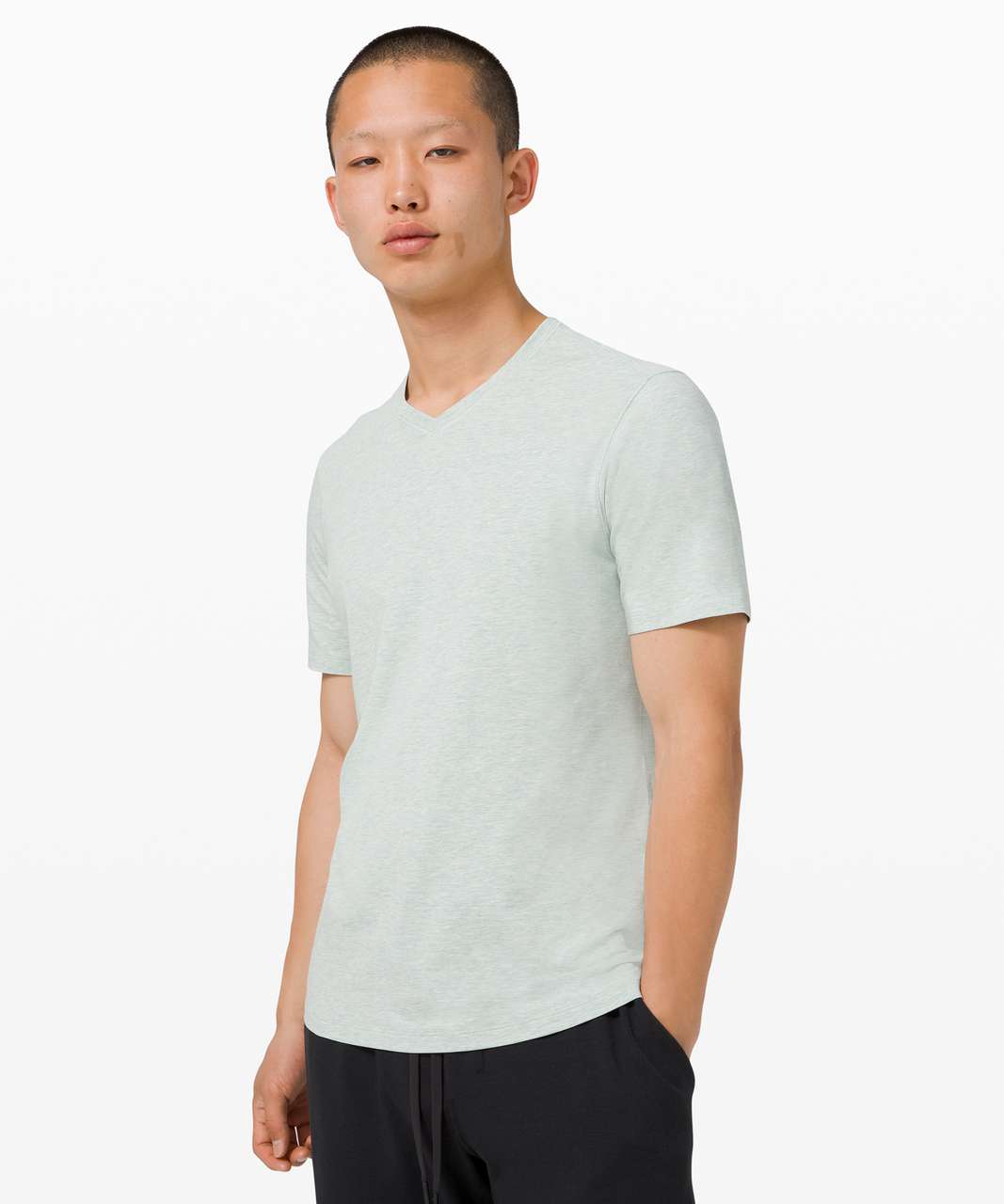 Lululemon 5 Year Basic V - Heathered Island Mist