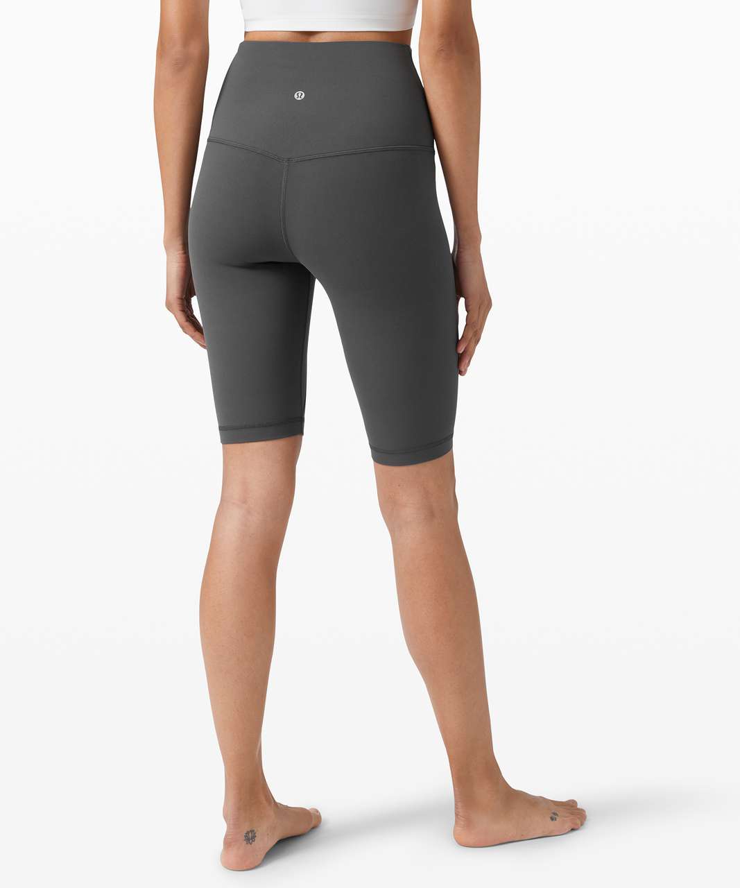 Lululemon Senseknit Running High-rise Shorts 10 In Rhino Grey