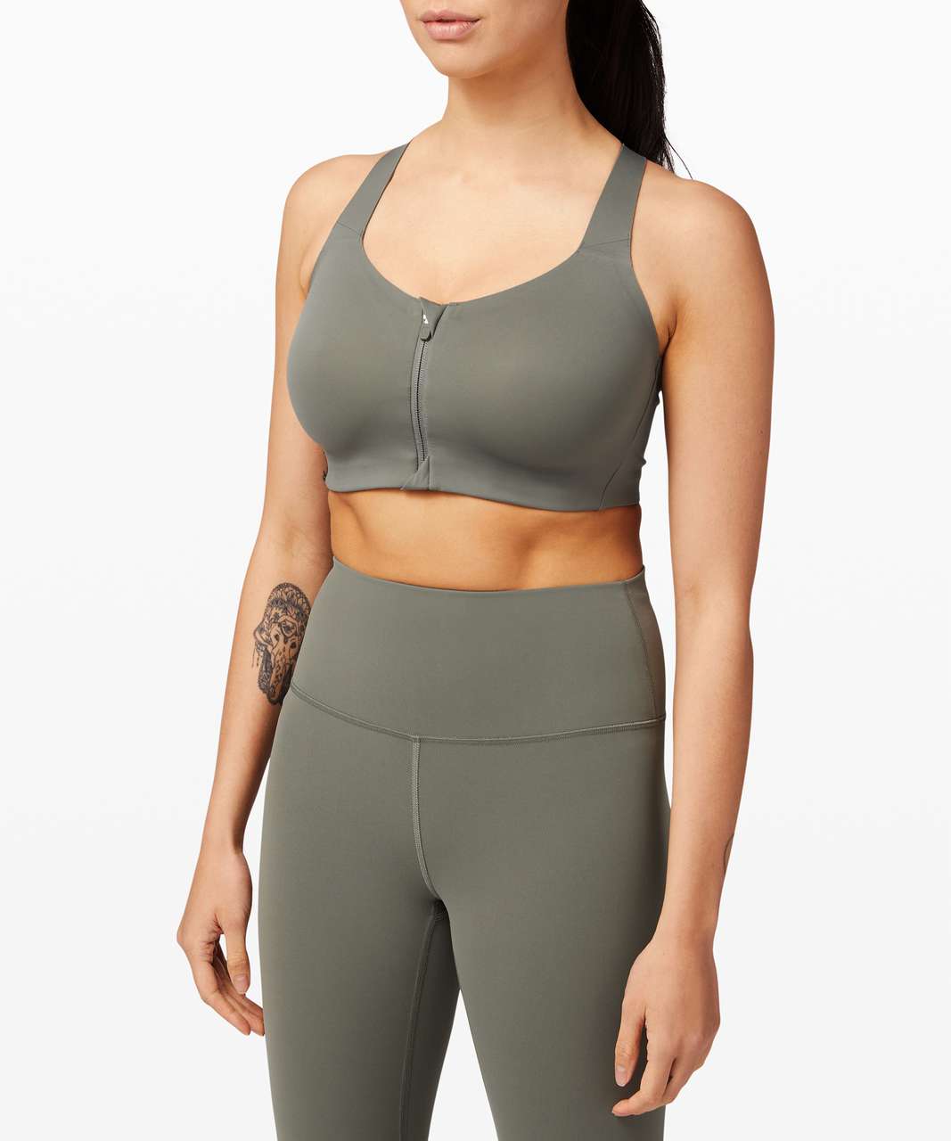 Lululemon Take Power Bra *Medium Support, A–E Cups (Online Only) - Grey Sage