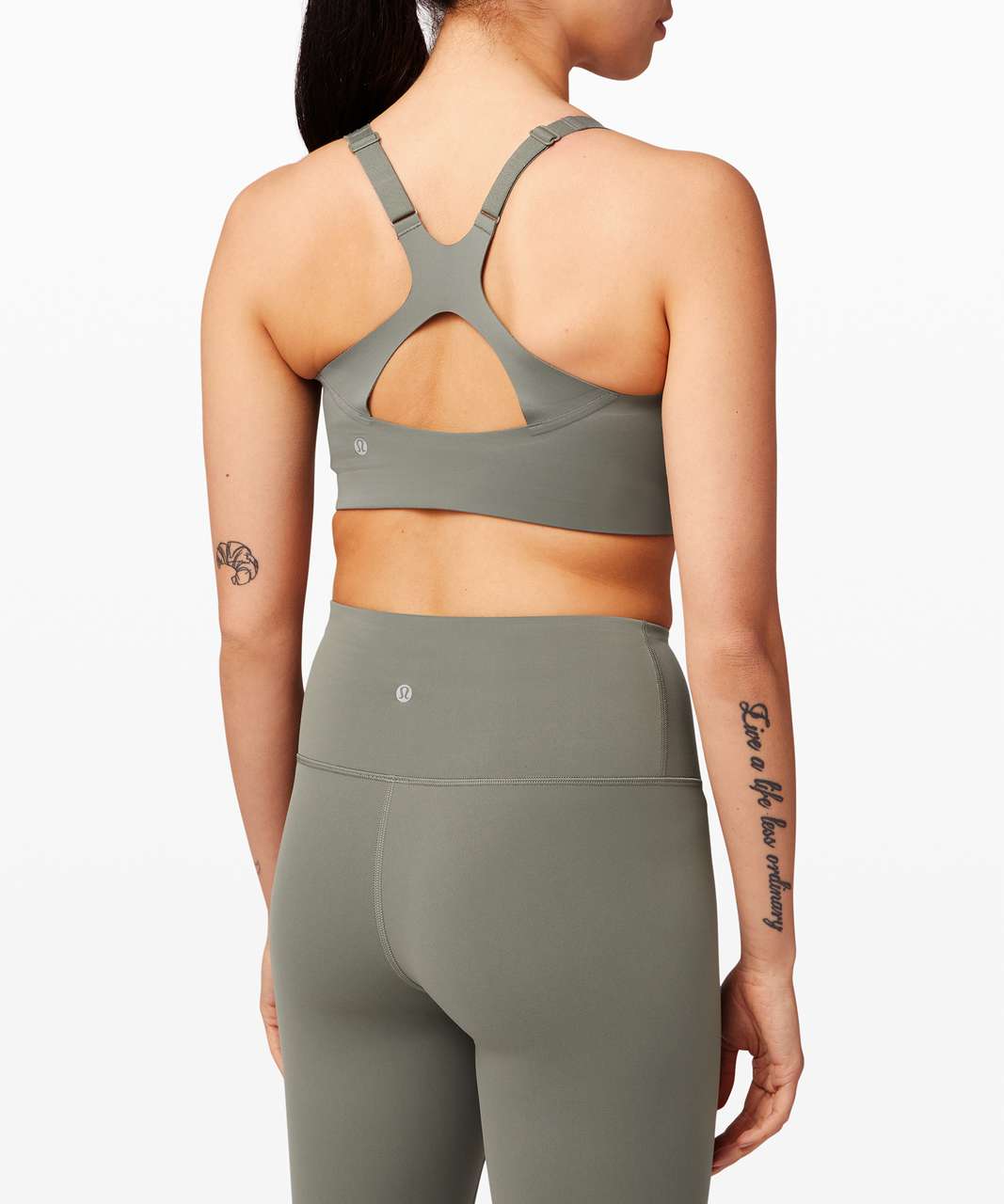 Lululemon All Powered Up Bra *Medium Support, A-E Cups - Grey Sage - lulu  fanatics