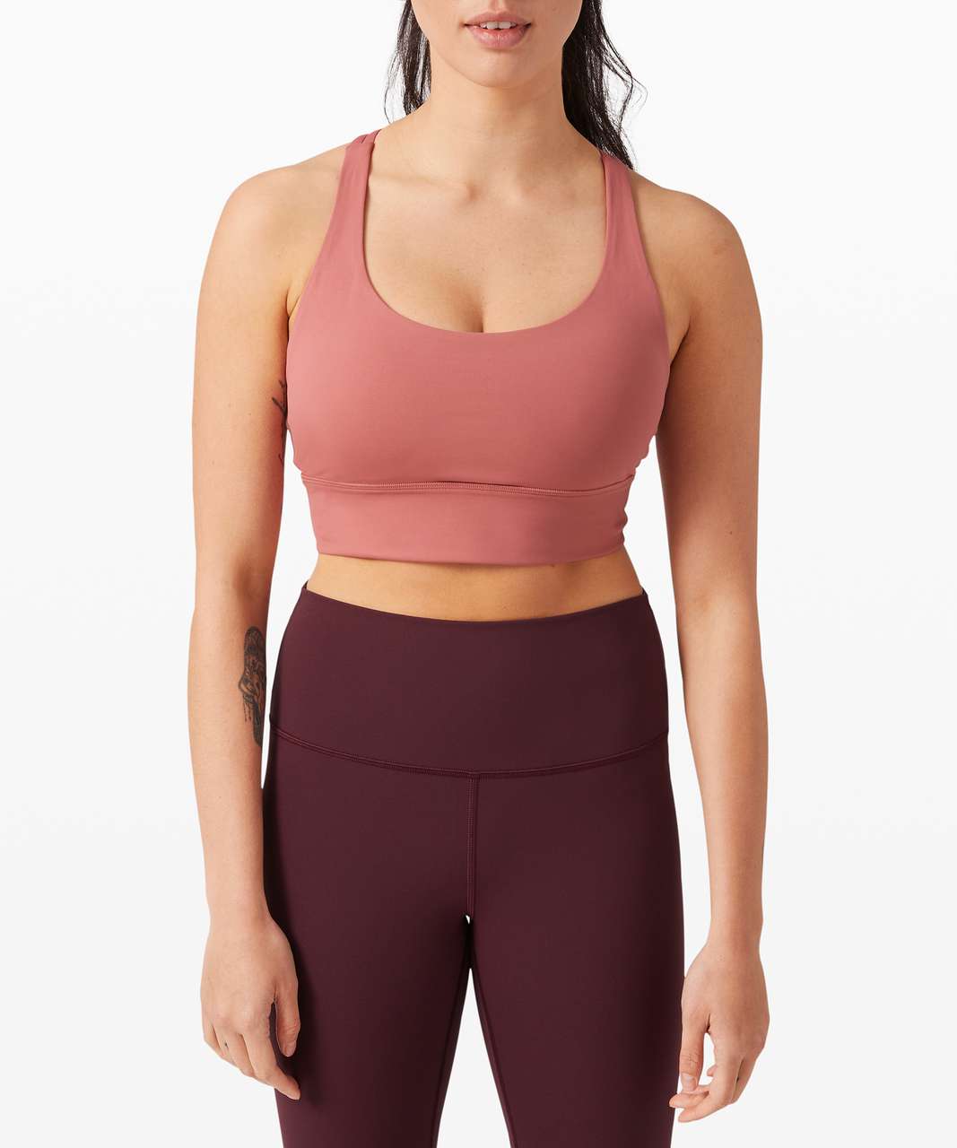 Lululemon Energy Bra Long Line *Medium Support, B-D Cup - Cherry