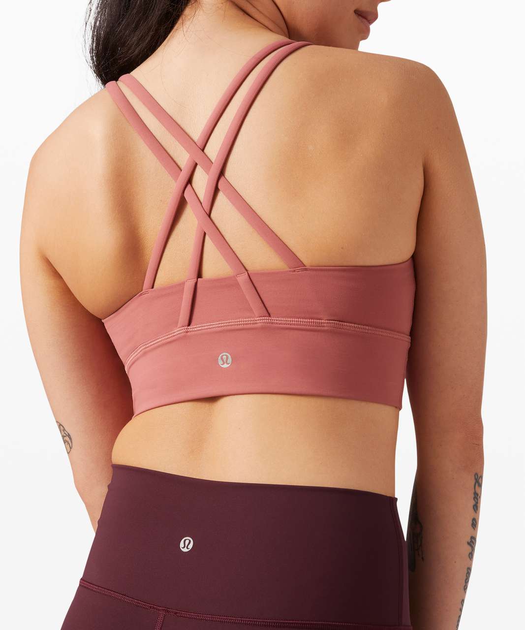 Lululemon Energy Bra Long Line *Medium Support, B-D Cup - Cherry Tint