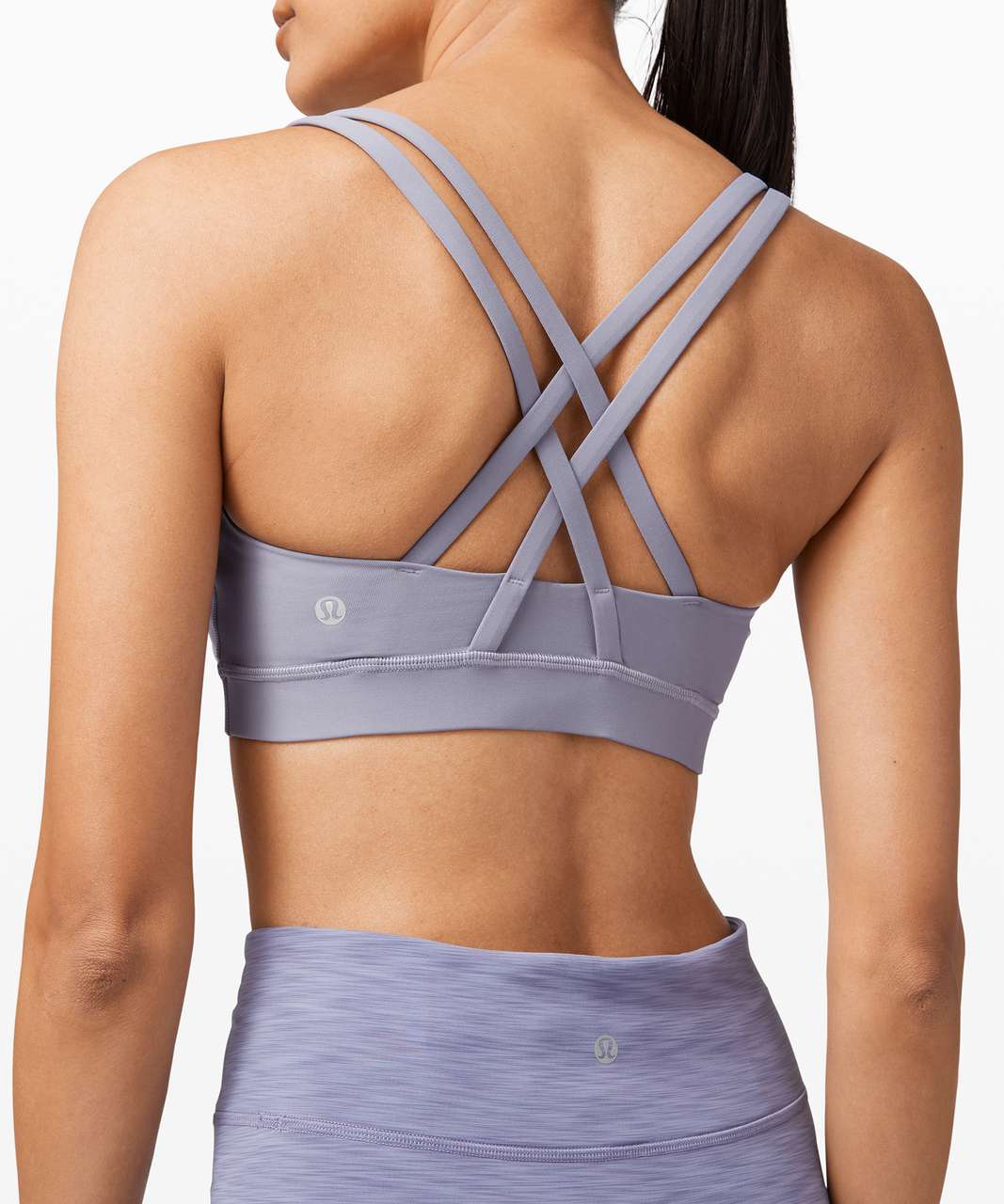 Lululemon Athletica Energy Bra Strappy Sports Bra Multicolor Print