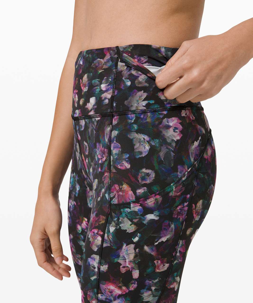 Lululemon Fast and Free Crop II 19" *Non-Reflective - Activate Floral Multi