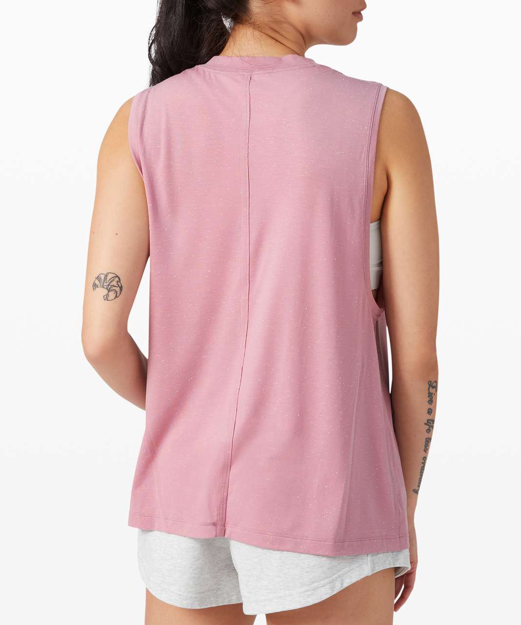 Lululemon All Yours Boyfriend Tank - Pink Taupe / White